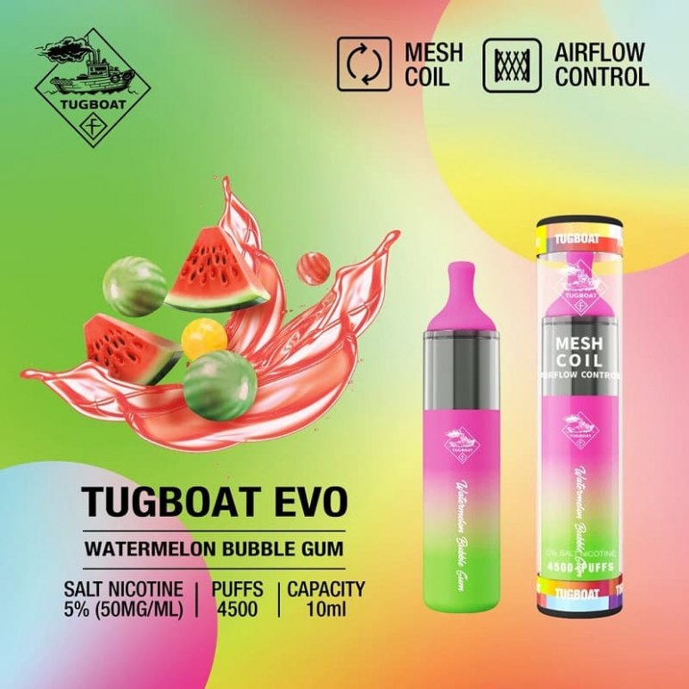Tugboat EVO Disposable Vape 4500puffs – Authentic in UAE | VAPE DOKHA UAE