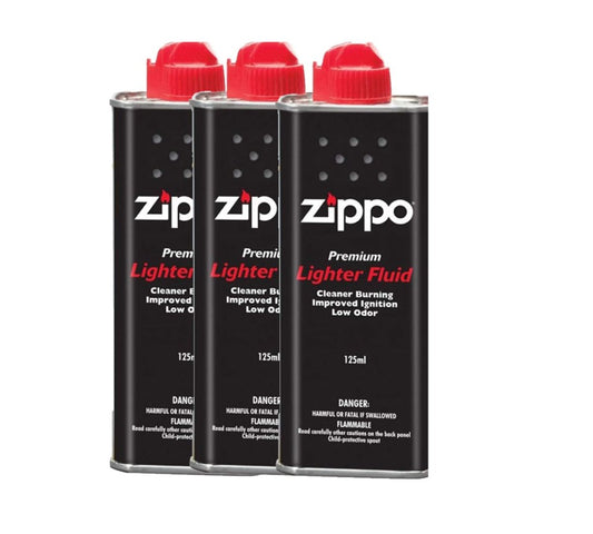 Zippo USA 3141 Metal Lighter Fluid, 125ml - Pack of 3 (Black)