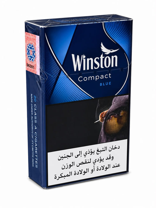 Pack of Winston Compact Blue filter cigarettes 20 sticks - Vape Dokha UAE