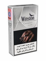 Pack of Winston Compact Silver filter cigarettes 20 sticks - Vape Dokha UAE